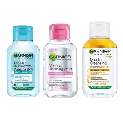 [Mini 50ml] Nước tẩy trang Garnier Da Dầu Mụn, Da thường, da khô, da nhạy cảm