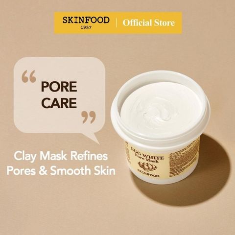 Mặt Nạ Làm Sáng Da Skinfood Egg White Pore Mask 120G
