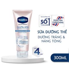 Sữa dưỡng thể Giúp Hỗ Trợ Sáng Da VASELINE Nâng Tông Gấp 4 Lần Gluta-Hya Niacinamide Tone-Up 300Ml