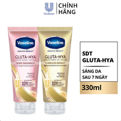 Sữa Dưỡng Thể Vaseline Gluta-Hya Serum Burst Lotion Dewy Radiance Sáng Da Chuyên Sâu Ban Đêm 300ml (Mới)