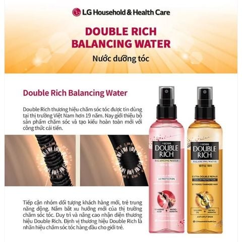 Nước Dưỡng Tóc Double Rich Balancing Water Double Repair 250ml