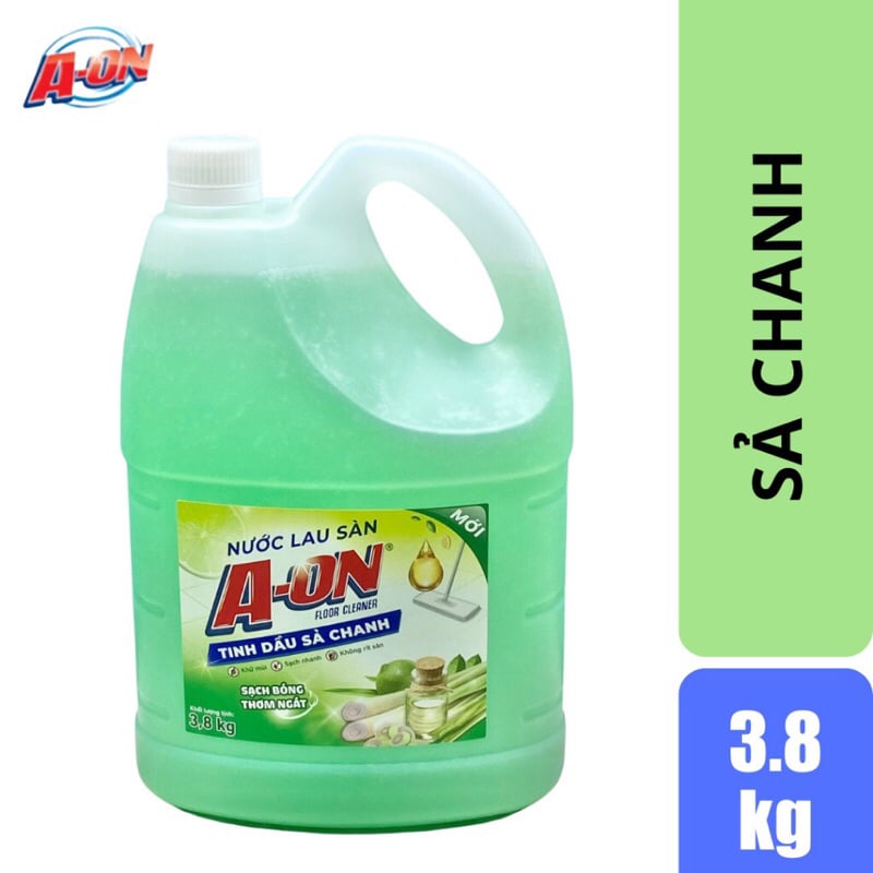 Nước Lau Sàn A-ON Tinh Dầu Sả Chanh 3.8KG