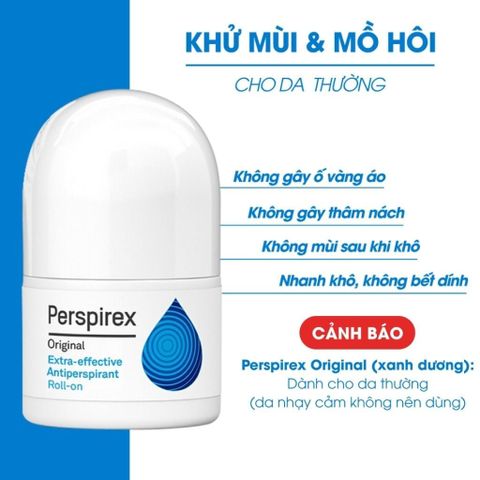 [Mini 5ml] Lăn Khử Mùi Perspirex Original Extra Effective Antiperspirant