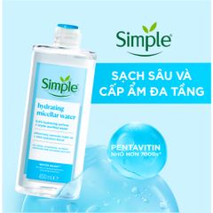 Nước Tẩy Trang Simple Sạch Sâu, Cấp Ẩm Đa Tầng 400ml (Water Boost Hydrating Micellar Water)
