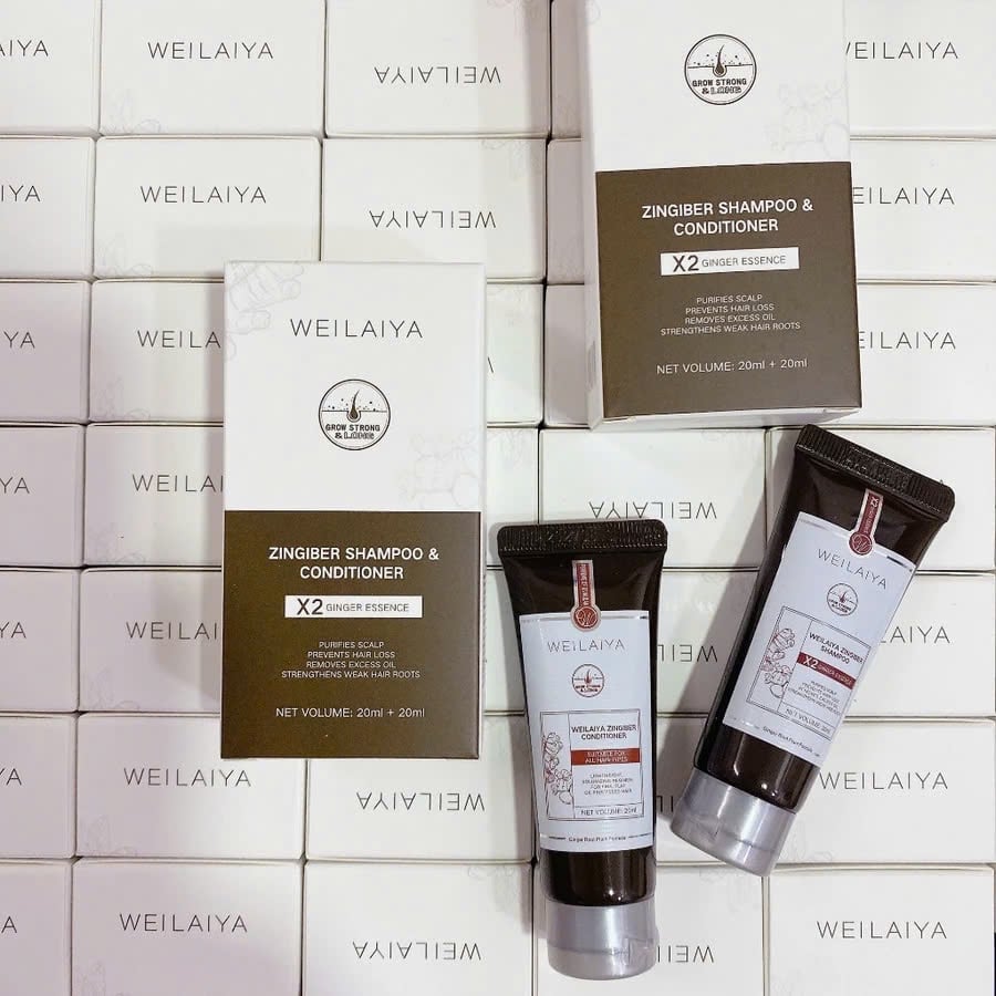 [GIFT] Bộ Dầu Gội & Dầu Xả Thảo Mộc Weilaiya Zingiber Detox (mini 20ml/shampoo + 20ml/conditioner)