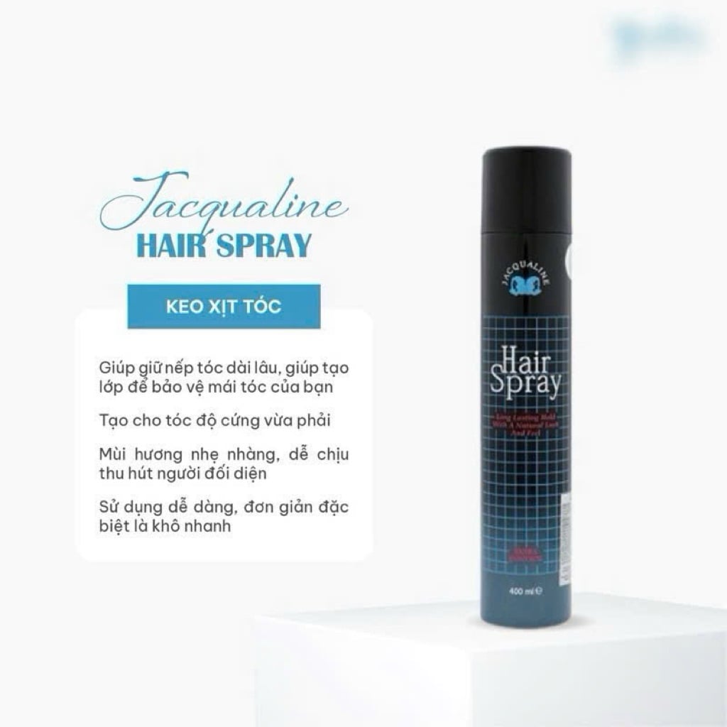 Keo xịt tóc Jacqualine caro đen - Siêu đỉnh, hương thơm nhẹ nhàng