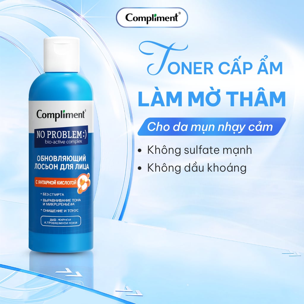 Compliment Toner - Nước dưỡng da Succinic Acid (phục hồi, tái tạo da) 200ml