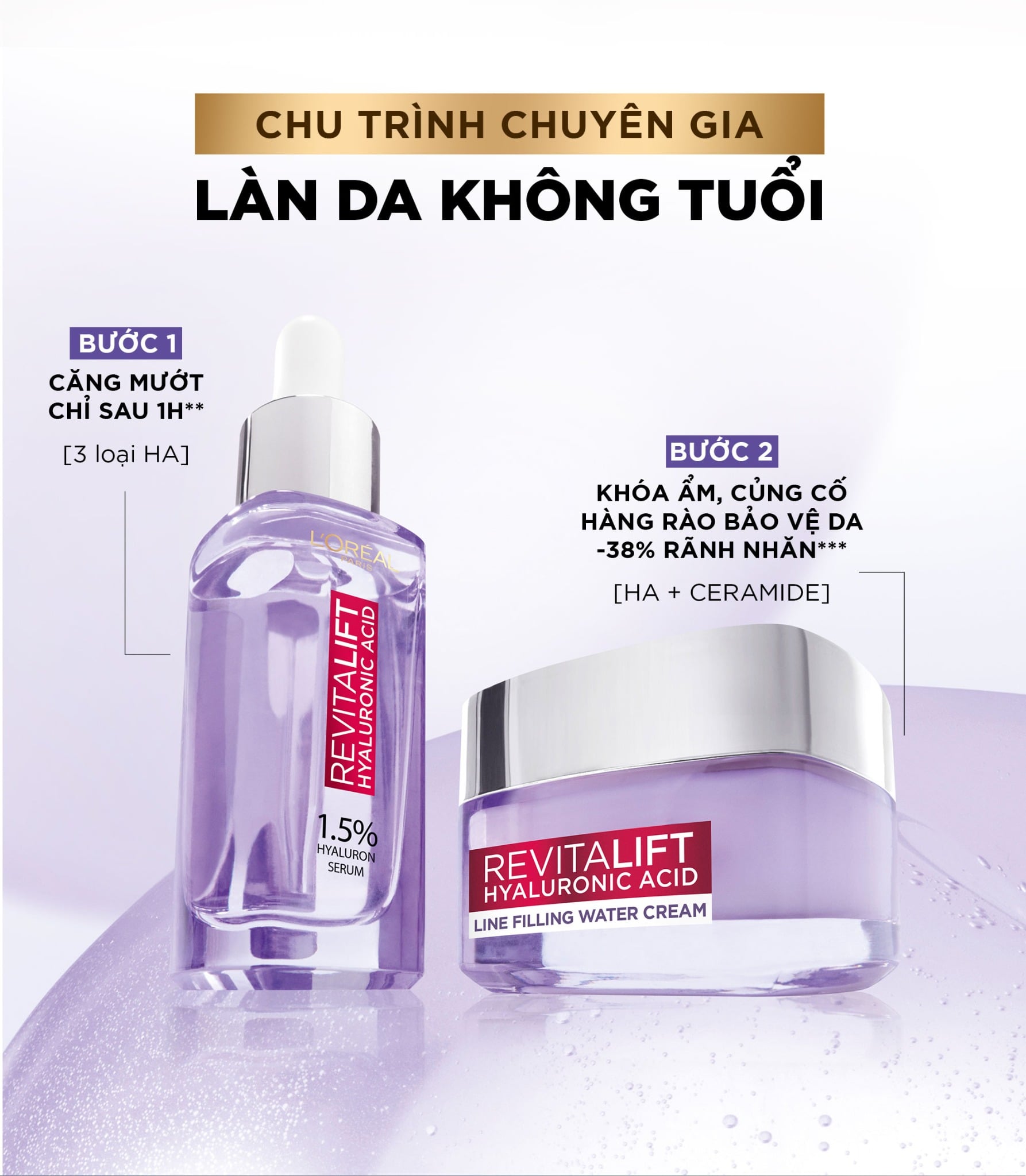 Serum Cấp Ẩm Sáng Da L'Oreal Revitalift Hyaluronic Acid Giảm Nếp Nhăn Da Căng 30ml
