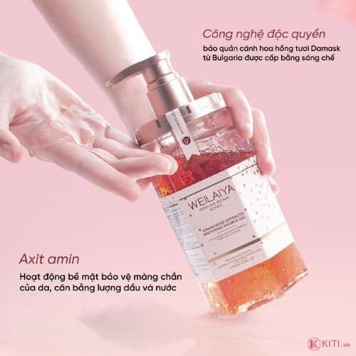Sữa Tắm Trắng Da Cánh Hoa Hồng Weilaiya Grand Rose Extracts 450ml