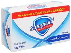Hộp 1 cục xà bông Safeguard Pure White diệt khuẩn 115g