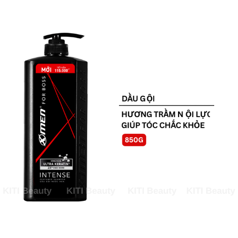 Dầu Gội X-Men For Boss Intense Hương Trầm Nội Lực 850g
