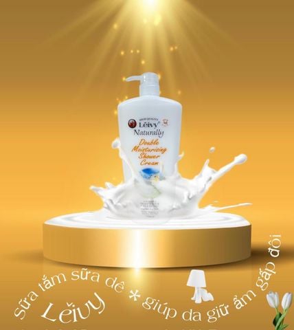 LEIVY SỮA TẮM SỮA DÊ & PROTEIN SỮA GIỮ ẨM GẤP ĐÔI ( VÀNG ) 1150ml