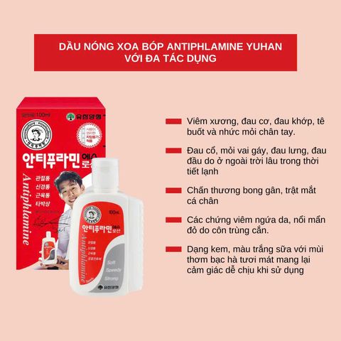Dầu Nóng Xoa Bóp Antiphlamine Hàn Quốc 100ml