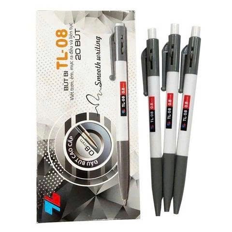 Hộp 20 Cây Bút Bi Thiên Long TL-08 Ngòi 0.8mm