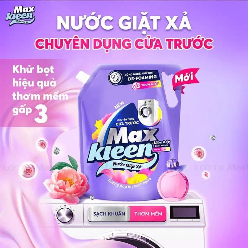 Nước Giặt Xả MaxKleen Hương Nước Hoa Huyền Diệu 3,1kg [can]
