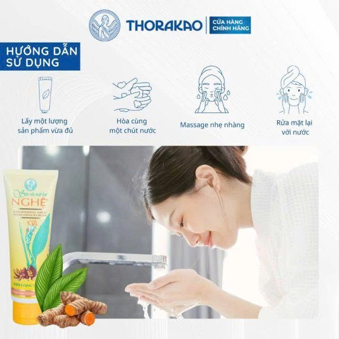 Sữa Rửa Mặt Hạt Nghệ Thorakao 100Gr