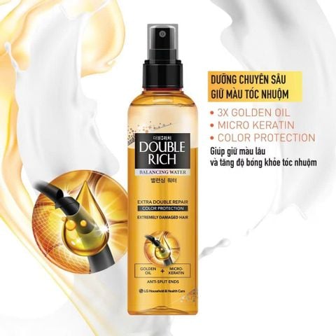 Nước Dưỡng Tóc Óng Mượt Cho Tóc Nhuộm Balancing Water Extra Double Repair Double Rich 120ml (vàng nhỏ)