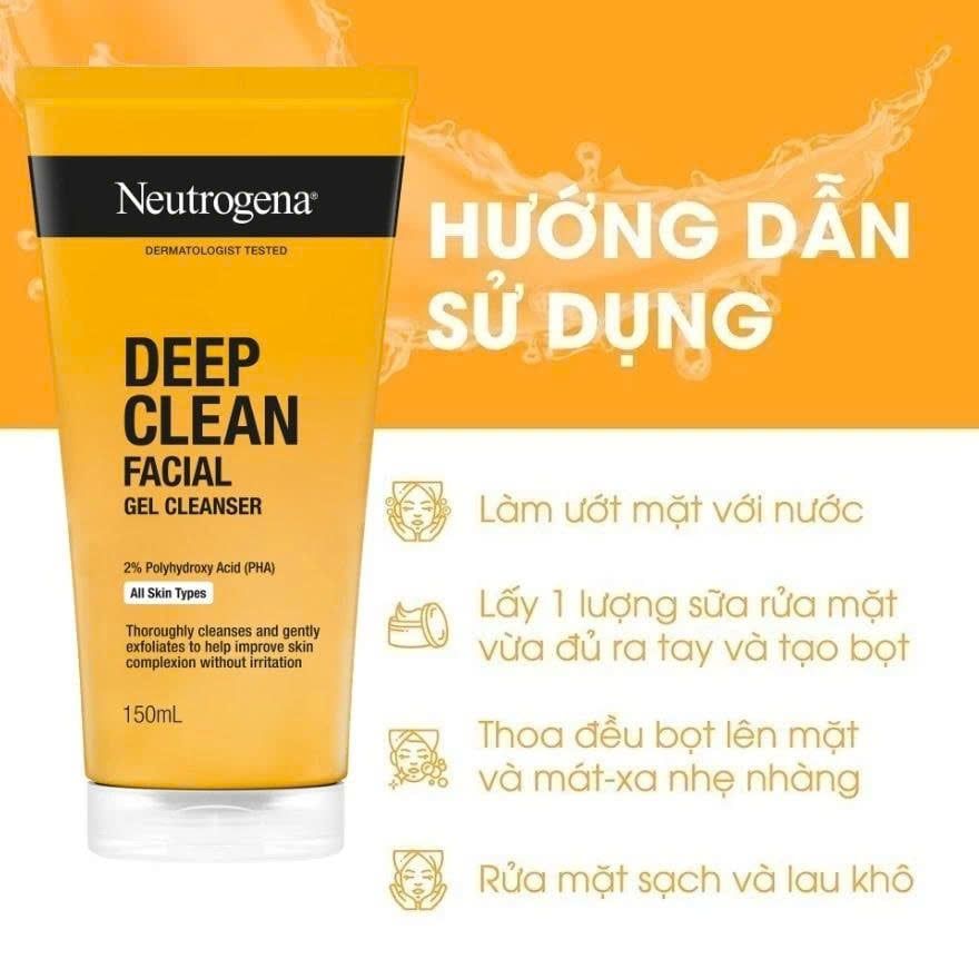 Sữa Rửa Mặt Neutrogena Deep Clean Facial Cleanser 150ML