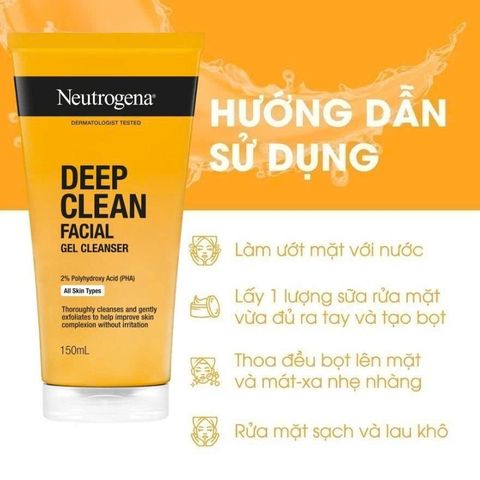 Sữa Rửa Mặt Neutrogena Deep Clean Facial Cleanser 150ML
