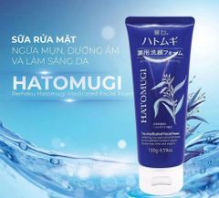 sữa rửa mặt hatomugi trị mụn dưỡng ẩm 130gr (xanh)
