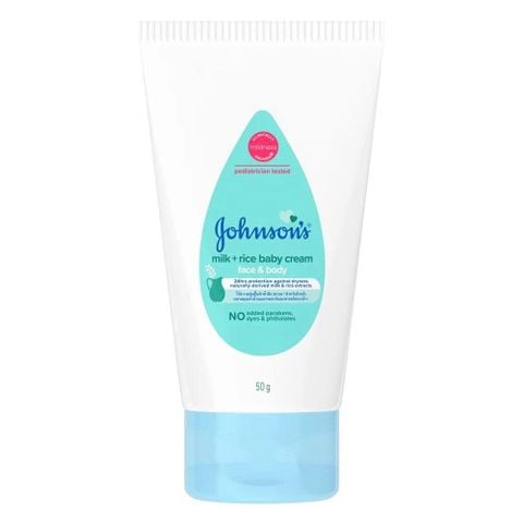 Kem dưỡng ẩm cho bé Johnson's milk and rice baby cream