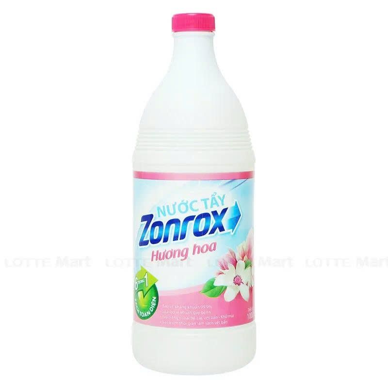 Nước Tẩy Quần Áo Zonrox Hương Cỏ Hoa 1L