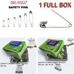 72 pcs #3 Seagull Safety Pins for Many Use Pardible (4cm)