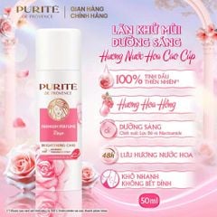 Xịt Khử Mùi Dưỡng Sáng PURITÉ Hương Nước Hoa Cao Cấp Hoa Hồng Rose 140ml [tặng sữa tắm 250ml]