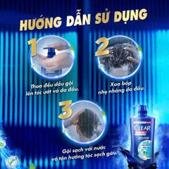 Dầu gội Clear Men Mát Lạnh Bạc Hà 630g [tặng ly giữ nhiệt]