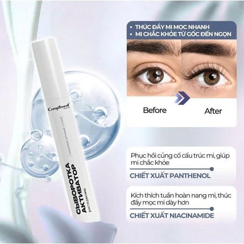 Tinh Chất Dưỡng Mi Compliment Phục Hồi Chắc Khỏe, Giảm Rụng Giúp Mi Dài Dày Tự Nhiên 12ml