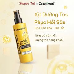Xịt Dưỡng Tóc Compliment Dưỡng Tóc Bóng Mượt, Giảm Chẻ Ngọn, Bảo Vệ Ngăn Khô Xơ, Gãy Rụng 200ml