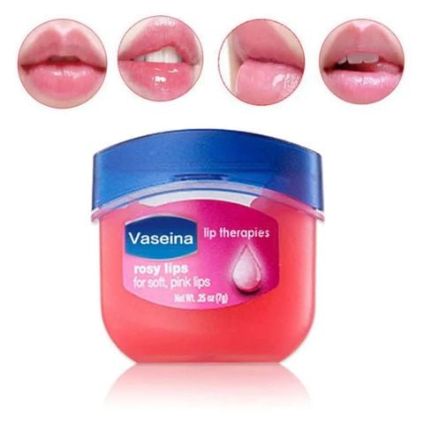 Sáp Dưỡng Môi Vaseline Lips Therapy Rosy Lips Hoa Hồng 7Gr