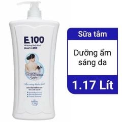 Sữa tắm trắng da E100 tinh chất sữa dê 1.2L