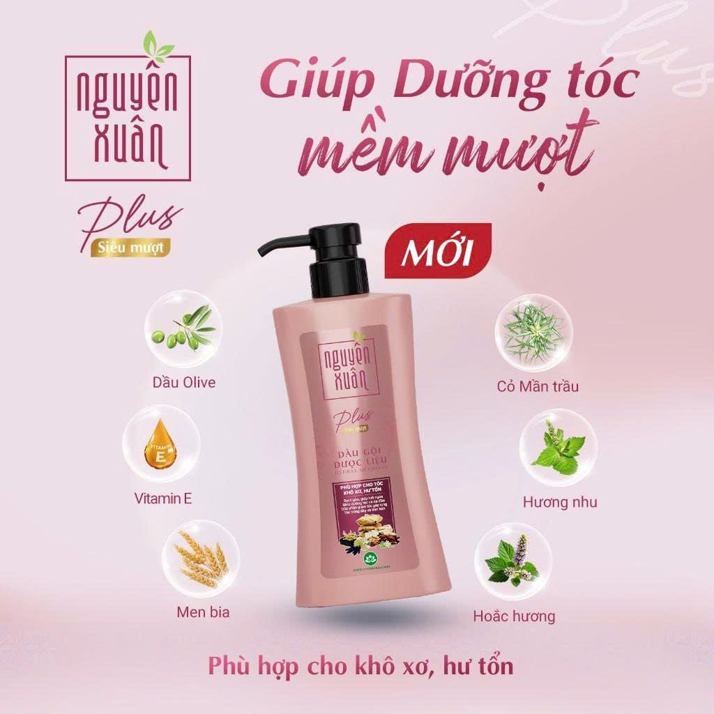 Dầu gội dược liệu Nguyên Xuân Plus siêu mượt 400g