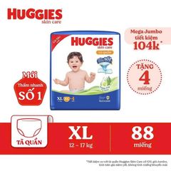 [Mega Jumbo] Tã bỉm quần Huggies Skin Care Tràm Trà