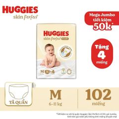 Tã bỉm quần Huggies Skin Perfect 2 vùng thấm M L XL XXL