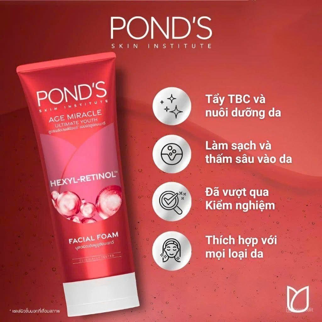 Sữa rửa mặt Pond’s Age miracle ngăn ngừa lão hóa 100ml