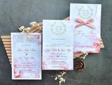  Thiệp Cưới Hồng Pastel Dịu Dàng - Hiện Đại & Tinh Tế 