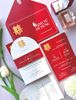  Thiệp Cưới "Hỷ Sự Thành Đôi" - Sắc Đỏ May Mắn & Bố Cục Hiện Đại 