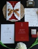  Thiệp Cưới "Tình Yêu Nở Hoa" - Sắc Đỏ Tulip & Thanh Lịch 