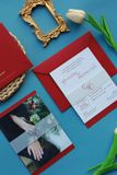  Thiệp Cưới Tình Yêu Rực Cháy - In Ảnh & Sắc Đỏ Đam Mê 