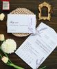 Bộ thiệp cưới giấy hoa lavender màu tím thanh lịch, thiết kế tối giản kèm lịch tháng tại thiep.vn