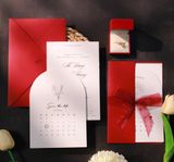  Thiệp Cưới Calendar Red - Dấu Ấn Ngày Chung Đôi 