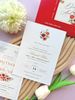  Thiệp Cưới "Hồng Đỏ Kiêu Sa" - Sắc Đỏ Nồng Cháy & Thiết Kế Hình Vòm 