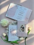  Thiệp Cưới "Giai Điệu Mùa Yêu" - Sắc Hoa Pastel Lãng Mạn 