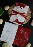  Thiệp Cưới "Khúc Ca Mẫu Đơn" - Duyên Dáng Hình Vòm & Nét Hoa Lãng Mạn 