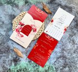  Thiệp Cưới Mẫu Đơn Đỏ - Vẻ Đẹp Á Đông Quyến Rũ 
