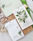  Thiệp Cưới "Ngày Chung Đôi" - Họa Tiết Linh Lan & Lịch Cưới Ý Nghĩa 