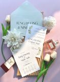  Thiệp Cưới "Olive Tình Nồng" - Giấy Vellum Mờ & Dấu Sáp Vàng 