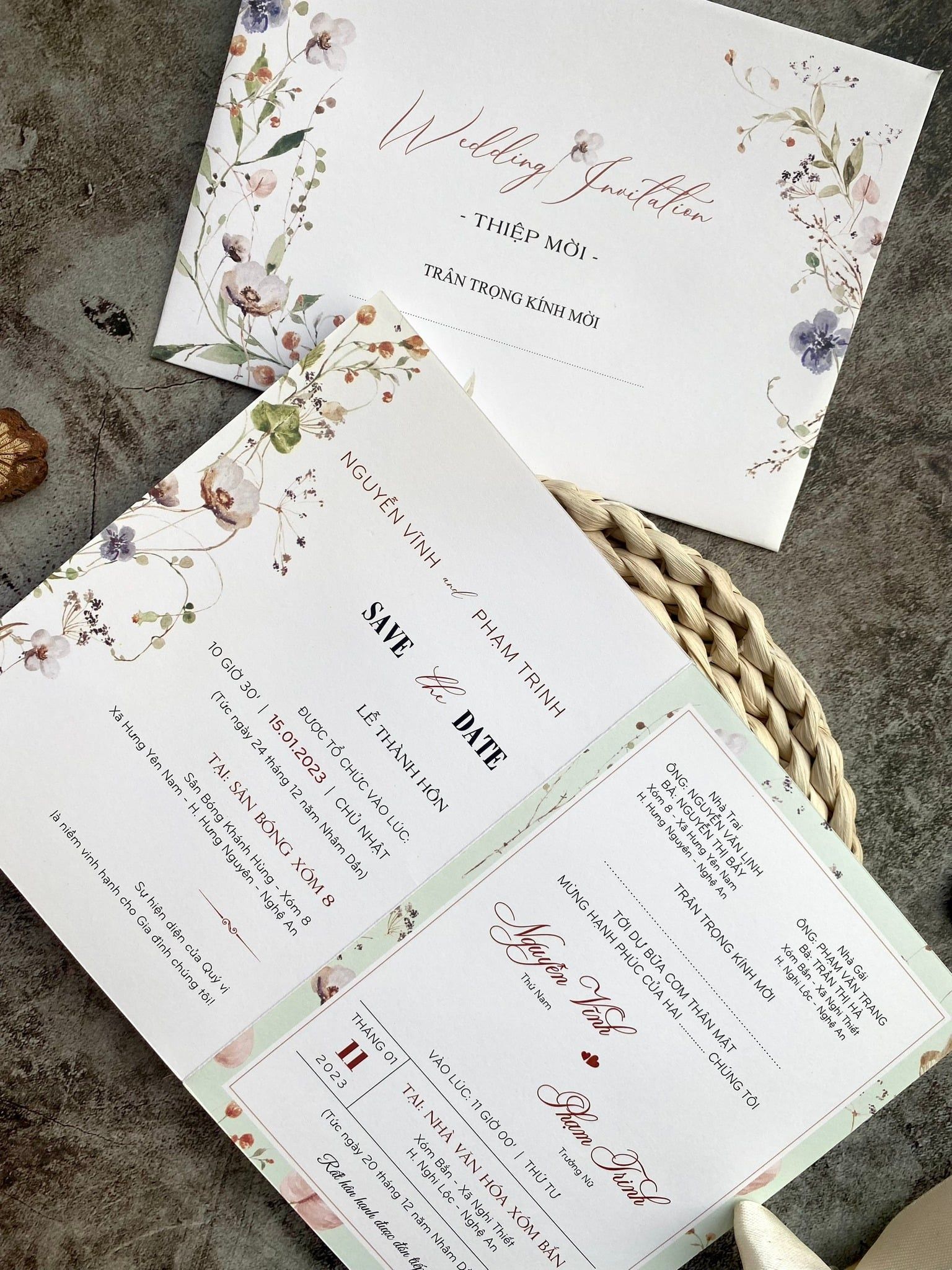  Thiệp Cưới Dried Flower - Hương Hoa Đồng Nội 